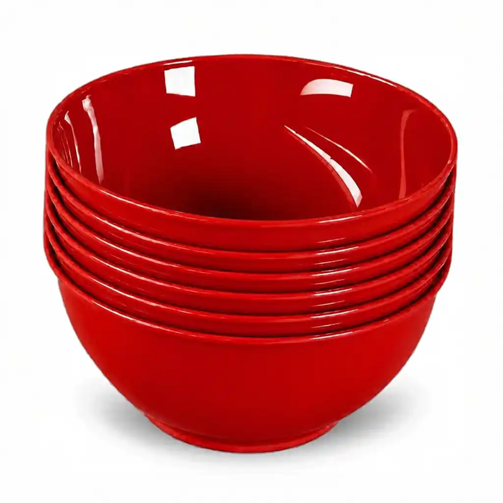 [K2010-R] Round Bowl 7" (Red)