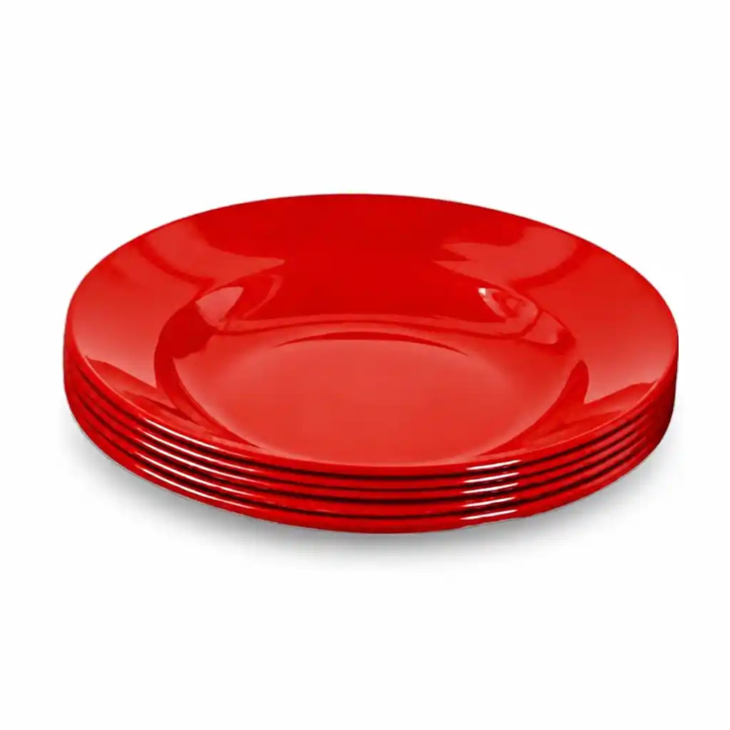 [K2307-R] Round Deep Plate 7" (Red)