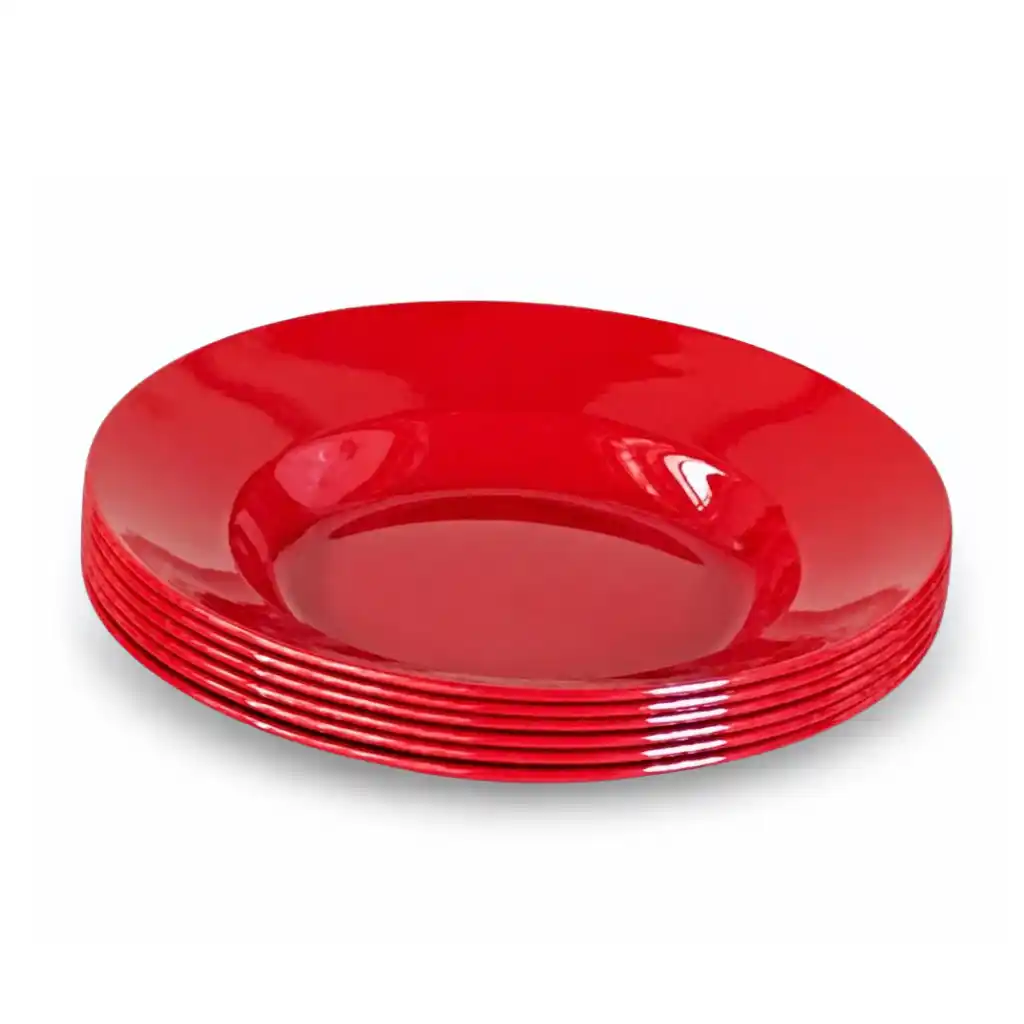 [K2308-R] Round Deep Plate 8" (Red)