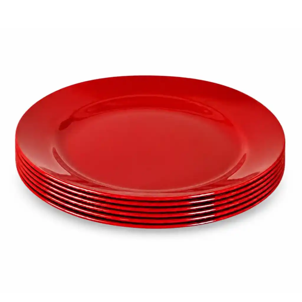 [K2210-R] Round Shallow Plate 10" (Red)