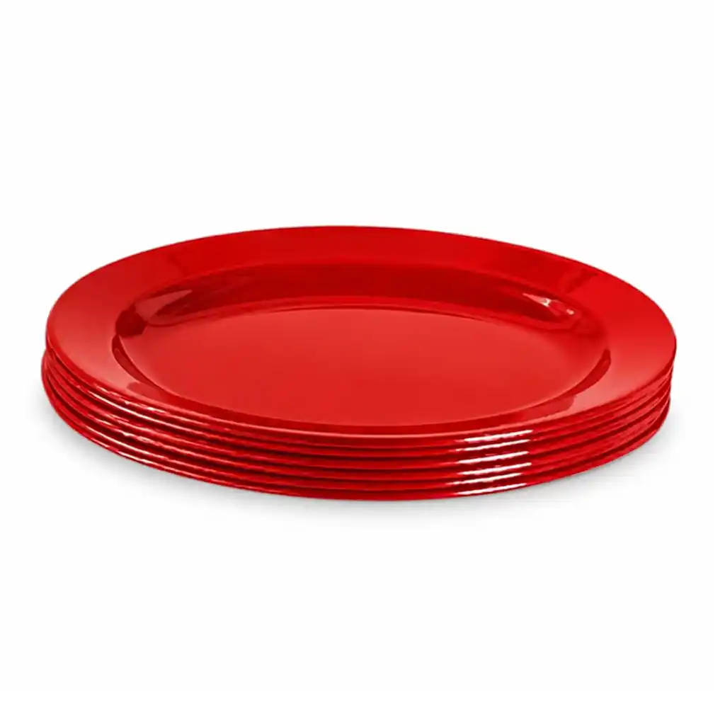 [K3310-R] Oval Shape Plate 10" (Red)