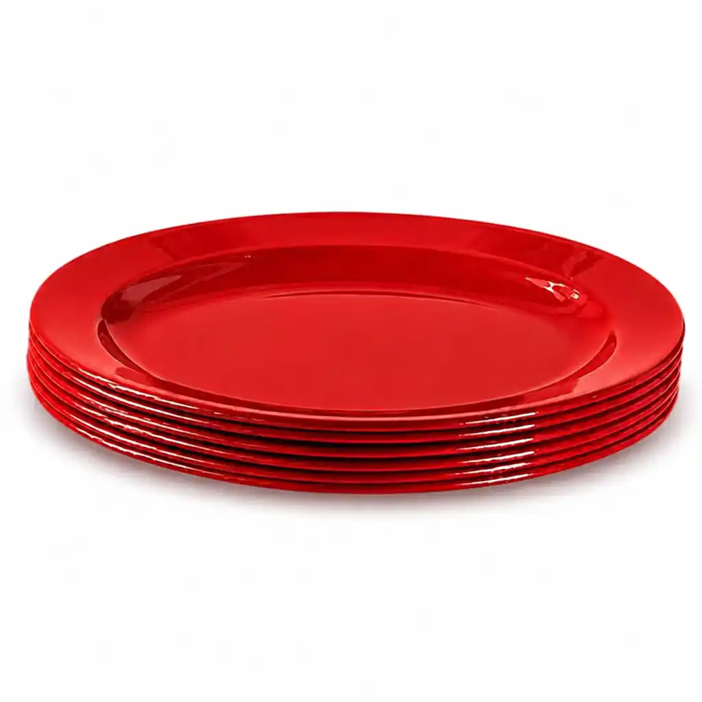 [K3311-R] Oval Shape Plate 11" (Red)