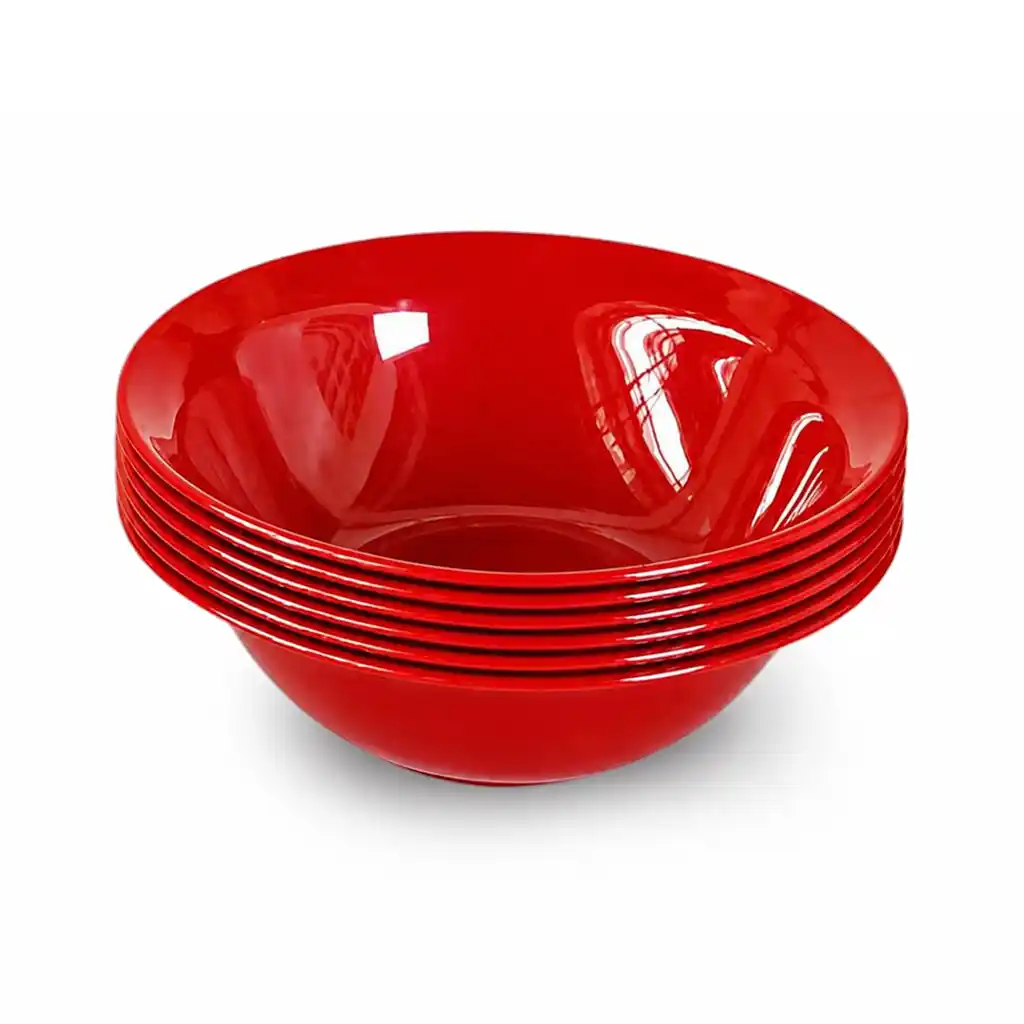 [K1806-R] Flared Round Bowl 6" (Red)