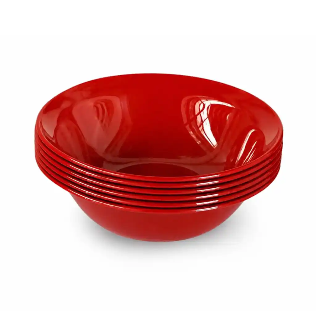 [K1807-R] Flared Round Bowl 7" (Red)